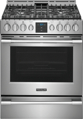 Range of model PCFG3078AF. Image # 7: Frigidaire Professional 30" Front Control Gas Range with Air Fry