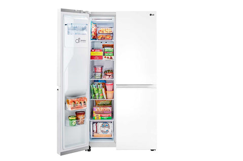 Refrigerator of model LRSXS2706W. Image # 6: LG 27 cu. ft. Side-by-Side Refrigerator with Smooth Touch Ice Dispenser