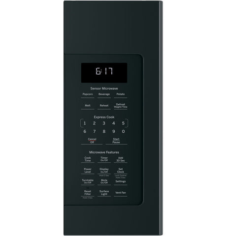 Microwave Oven of model JVM6175DKBB. Image # 2: GE® 1.7 Cu. Ft. Over-the-Range Sensor Microwave Oven