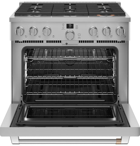 Range of model CGY366P2TS1. Image # 2: GE Café™ 36" Smart All-Gas Commercial-Style Range with 6 Burners (Natural Gas)