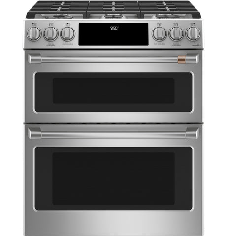 Range of model C2S950P2MS1. Image # 1: GE Café™ 30" Smart Slide-In, Front-Control, Dual-Fuel, Double-Oven Range with Convection