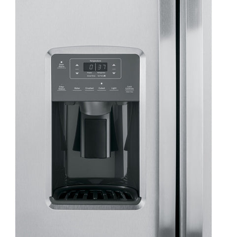 Refrigerator of model GSE25GYPFS. Image # 6: GE® ENERGY STAR® 25.3 Cu. Ft. Side-By-Side Refrigerator