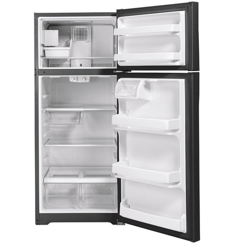 Refrigerator of model GIE18GTNRBB. Image # 7: GE® ENERGY STAR® 17.5 Cu. Ft. Top-Freezer Refrigerator