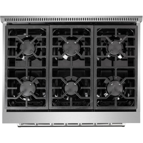 Range of model AKD3605. Image # 3: NXR 36-IN. CULINARY SERIES PROFESSIONAL STYLE GAS AND ELECTRIC DUAL FUEL RANGE, STAINLESS STEEL