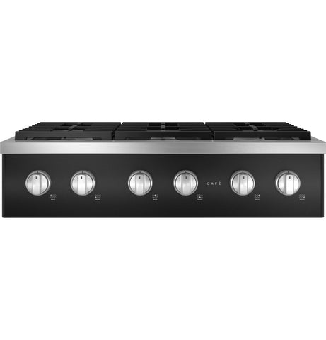 Cooktop of model CGU366P3TD1. Image # 1: GE Café™ 36" Commercial-Style Gas Rangetop with 6 Burners (Natural Gas)