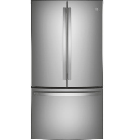 Refrigerator of model PWE23KYNFS. Image # 1: GE Profile™ ENERGY STAR® 23.1 Cu. Ft. Counter-Depth Fingerprint Resistant French-Door Refrigerator