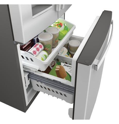Refrigerator of model GFE24JYKFS. Image # 3: GE® ENERGY STAR® 23.6 Cu. Ft. French-Door Refrigerator