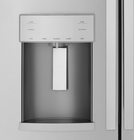Refrigerator of model GYE22GYNFS. Image # 3: GE® ENERGY STAR® 22.1 Cu. Ft. Counter-Depth Fingerprint Resistant French-Door Refrigerator
