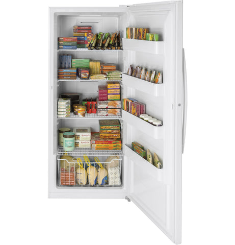 Freezer of model FUF21SMRWW. Image # 3: GE® 21.3 Cu. Ft. Frost-Free Garage Ready Upright Freezer