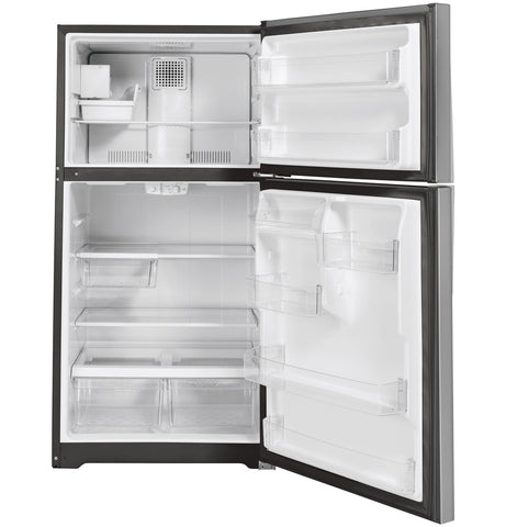 Refrigerator of model GIE22JSNRSS. Image # 2: GE® ENERGY STAR® 21.9 Cu. Ft. Top-Freezer Refrigerator
