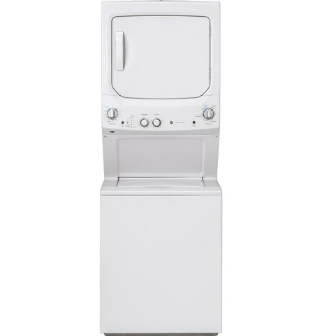 Dryer of model GUV27ESSMWW. Image # 1: GE Unitized Spacemaker® 3.8 cu. ft. Capacity Washer with Stainless Steel Basket and 5.9 cu. ft. Capacity Long Vent Electric Dryer