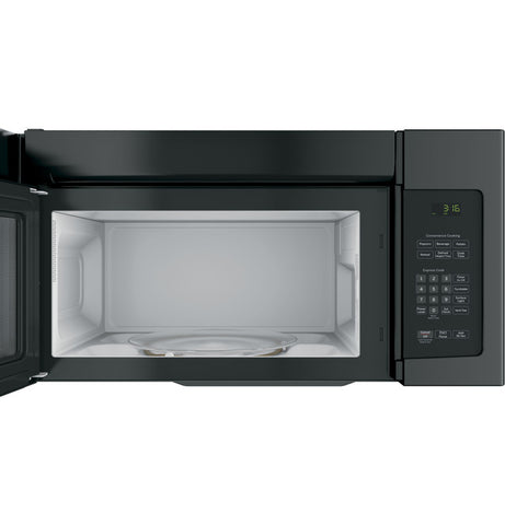 Microwave Oven of model JNM3163DJBB. Image # 2: GE® 1.6 Cu. Ft. Over-the-Range Microwave Oven with Recirculating Venting
