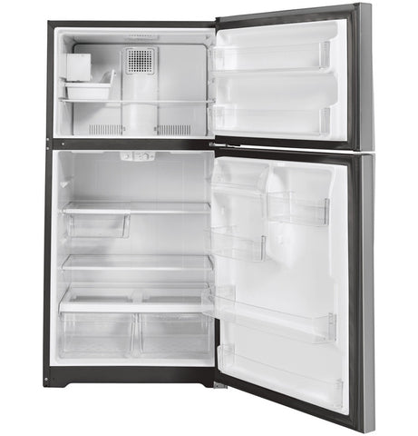 Refrigerator of model GIE19JSNRSS. Image # 2: GE® ENERGY STAR® 19.2 Cu. Ft. Top-Freezer Refrigerator