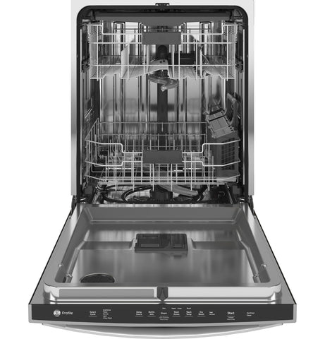 Dishwasher of model PDT715SYNFS. Image # 2: GE Profile™ Fingerprint Resistant Top Control with Stainless Steel Interior Dishwasher with Sanitize Cycle & Dry Boost with Fan Assist