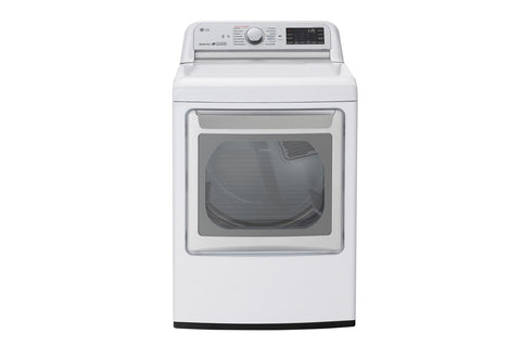 Dryer of model DLEX7800WE. Image # 1: LG 7.3 cu.ft. Smart wi-fi Enabled Electric Dryer with TurboSteam™ ***