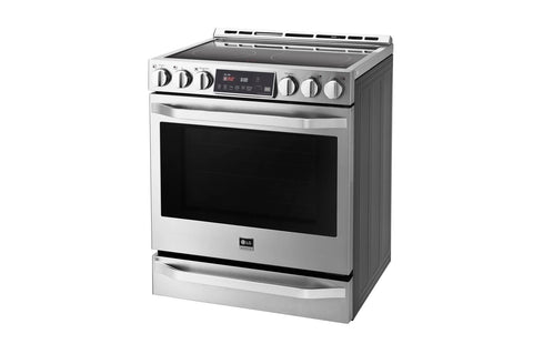 Cooktop of model LSSE3027ST. Image # 8: LG STUDIO 6.3 cu. ft. Electric Single Oven Slide-In-range with ProBake Convection®