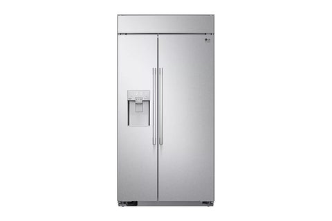 Refrigerator of model SRSXB2622S. Image # 1: LG STUDIO 26 cu. ft. Smart Side-by-Side Built-In Refrigerator with Ice & Water Dispenser ***