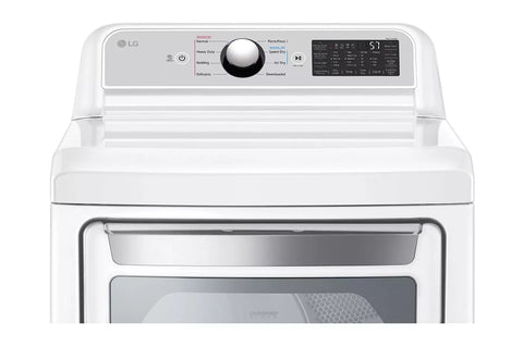 Dryer of model DLE7400WE. Image # 3: LG -7.3 cu. ft. Ultra Large Capacity Smart wi-fi Enabled Rear Control Electric Dryer with EasyLoad™ Door ***
