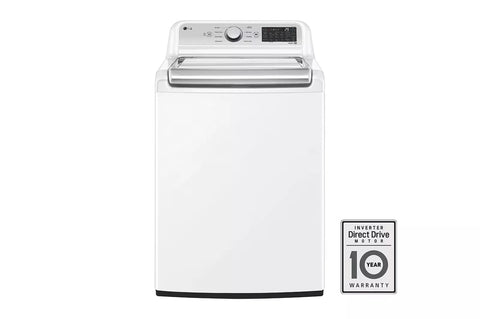 Washer of model WT7400CW. Image # 1: LG -5.5 cu.ft. Mega Capacity Smart wi-fi Enabled Top Load Washer with TurboWash3D™ Technology ***