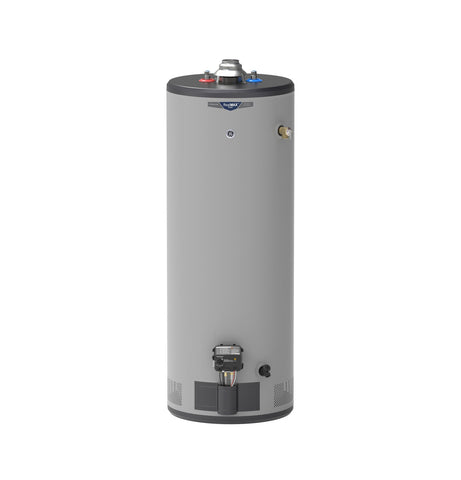 Heater of model GG50T10BXR. Image # 1: GE RealMAX Premium 50-Gallon Tall Natural Gas Atmospheric Water Heater