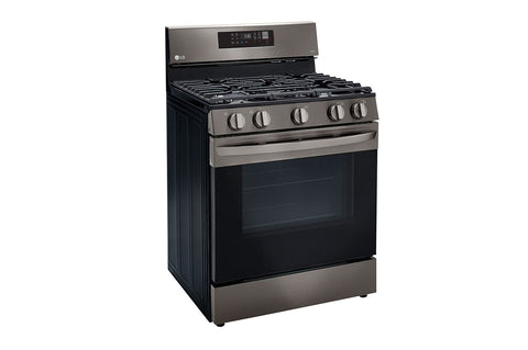 Range of model LRGL5823D. Image # 2: LG 5.8 cu ft. Smart Wi-Fi Enabled Fan Convection Gas Range with Air Fry & EasyClean® ***