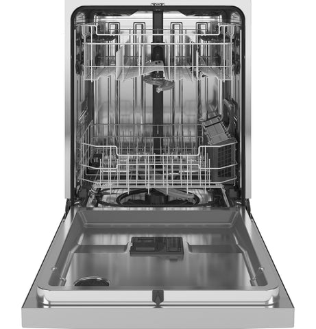 Dishwasher of model GDF645SSNSS. Image # 4: GE® Front Control with Stainless Steel Interior Dishwasher with Sanitize Cycle & Dry Boost